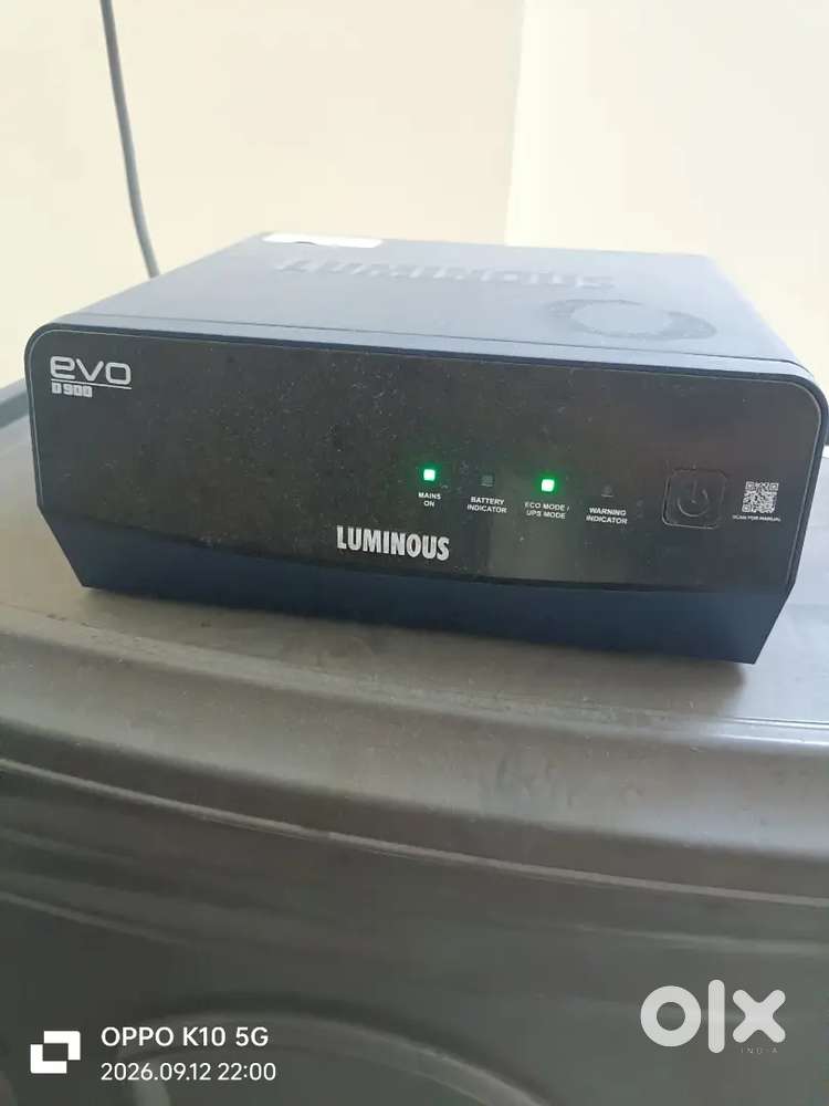 Luminous iEVO 900 Inverter + Exide 150Ah Battery (1 Year Old, Bill Ava