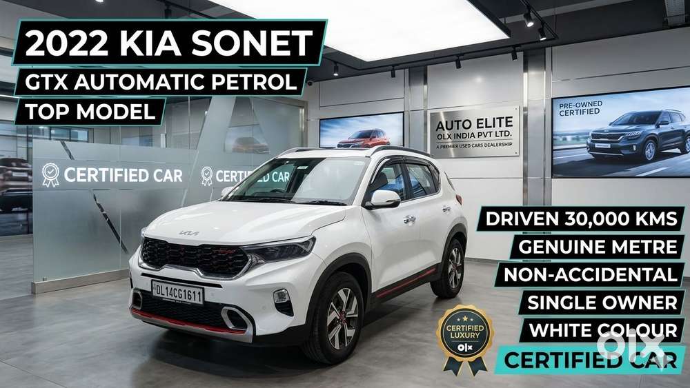 Kia Sonet Gtx Plus Dct, 2022, Petrol