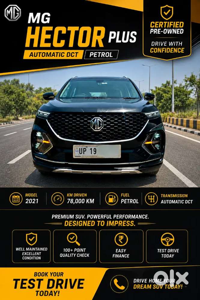Mg Hector Plus 2021 Petrol Well Maintained