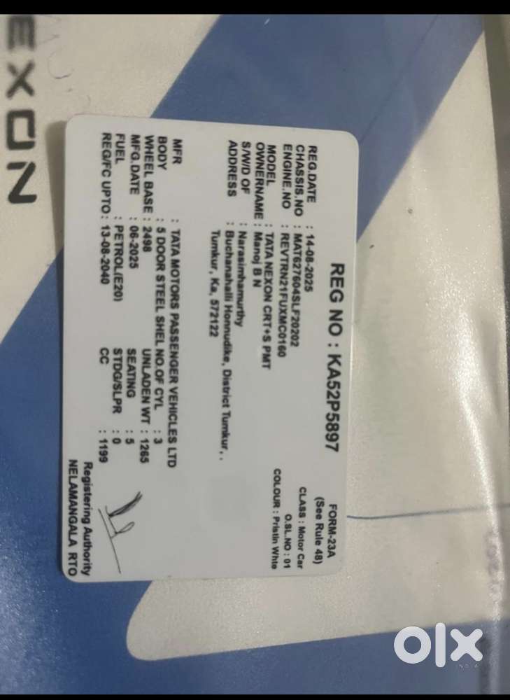 Tata Nexon [2017-2020] 1.2 Revotron Xz Plus Dual Tone Roof, 2025, Pe..