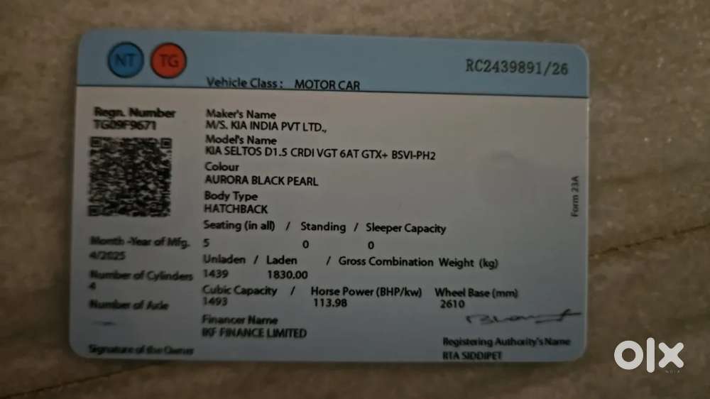 Kia Seltos Gtx Plus, 2025, Diesel
