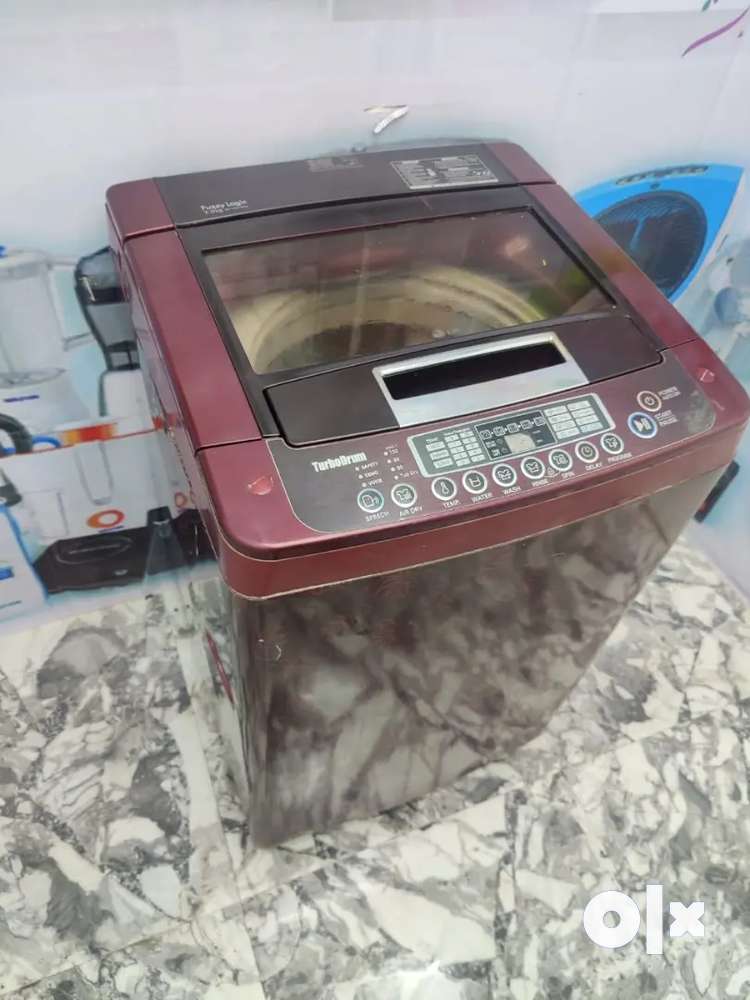 LG turbo drum maroon colour fuzzy Logic topLoad washing machine