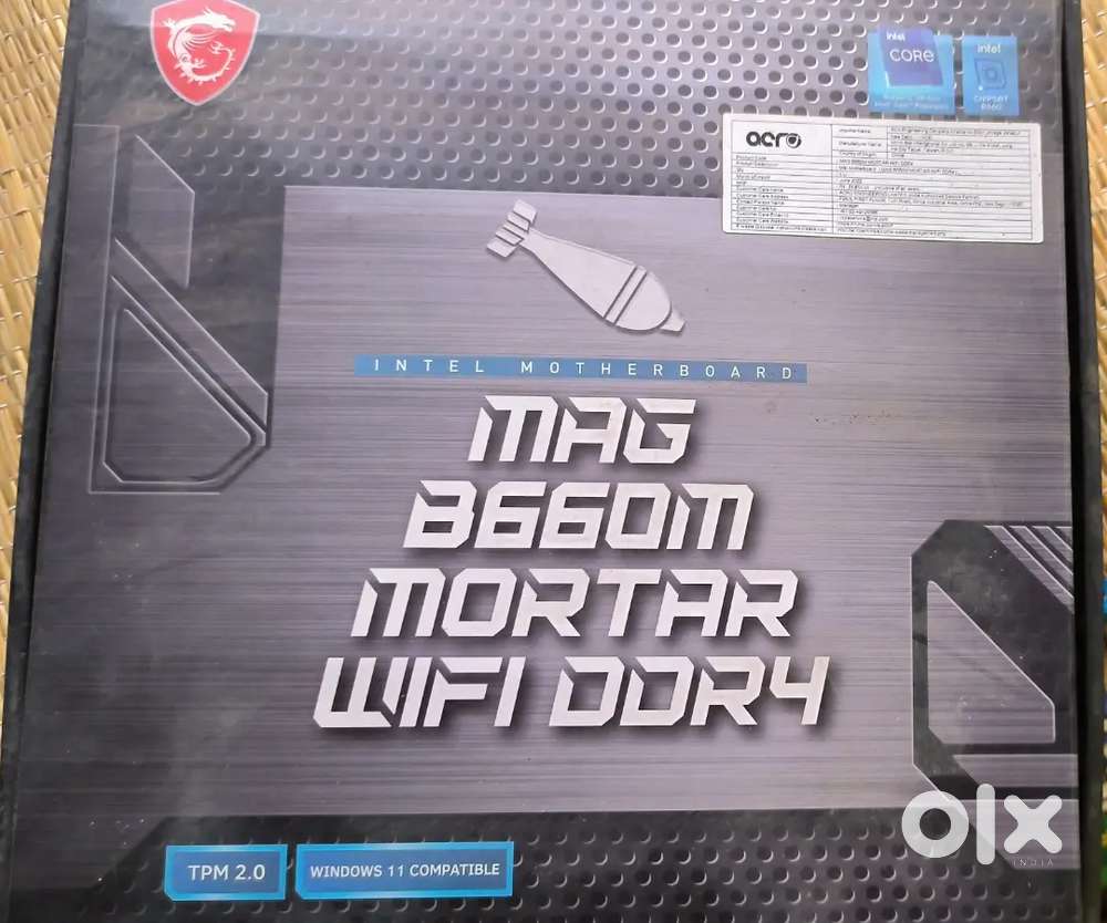 MSI mag b660, 1tb ssd, 250 nvme, ddr4 ram, Sandisk micro sd & cf card