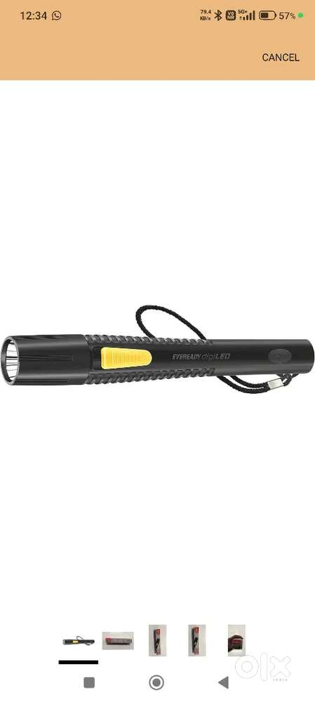 Eveready torch light DL40 3AAA battery