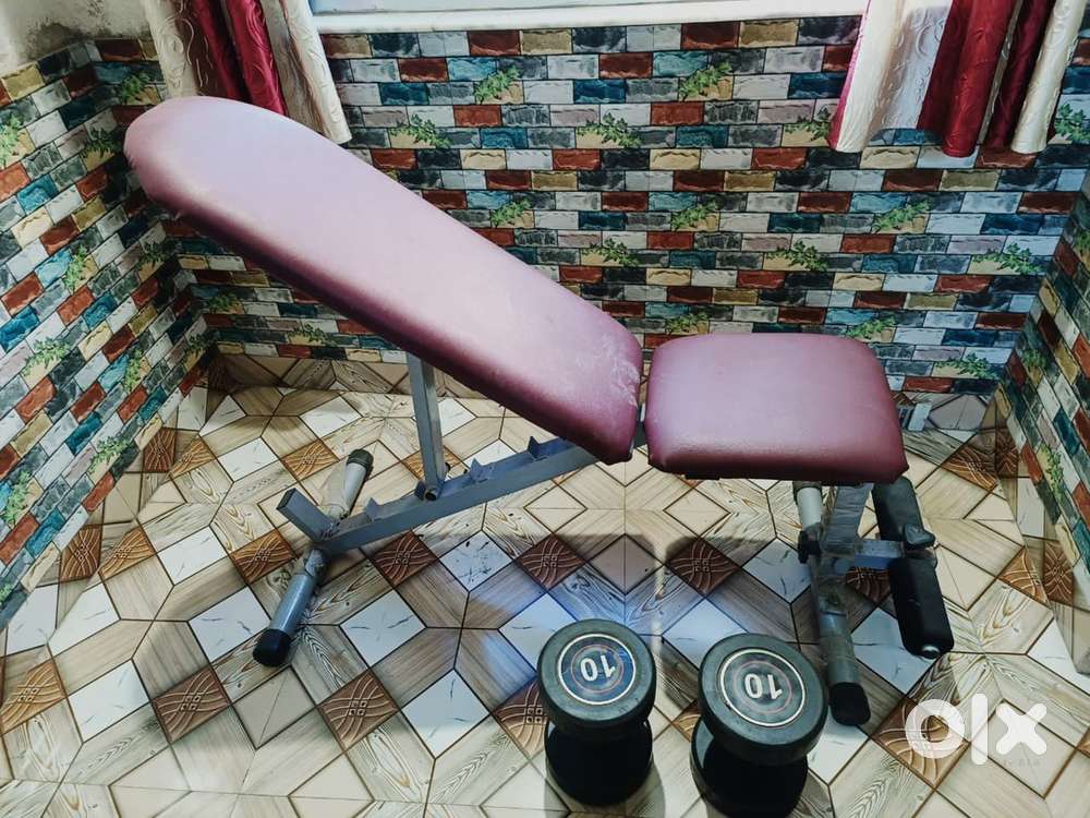 Adjustable dumbbell fly bench 10/10 kg dumbbell Gym