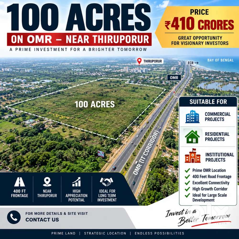 100 ACRES OMR THIRUPORUR