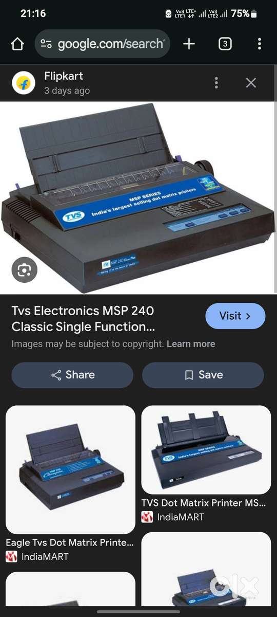 Tvs dot matrix printer