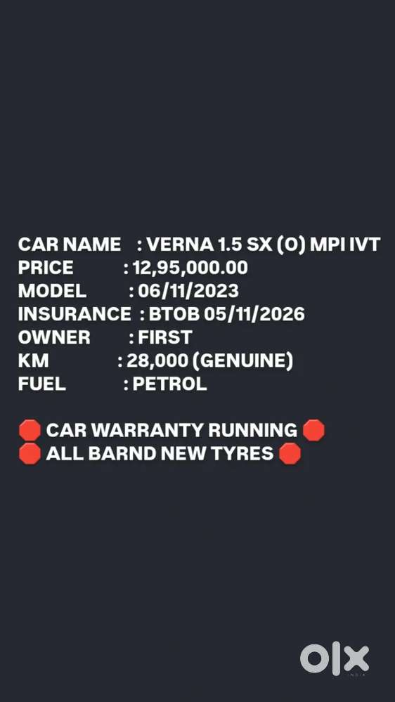 Hyundai Verna 1.5 Sx (o) Vtvt, 2023, Petrol