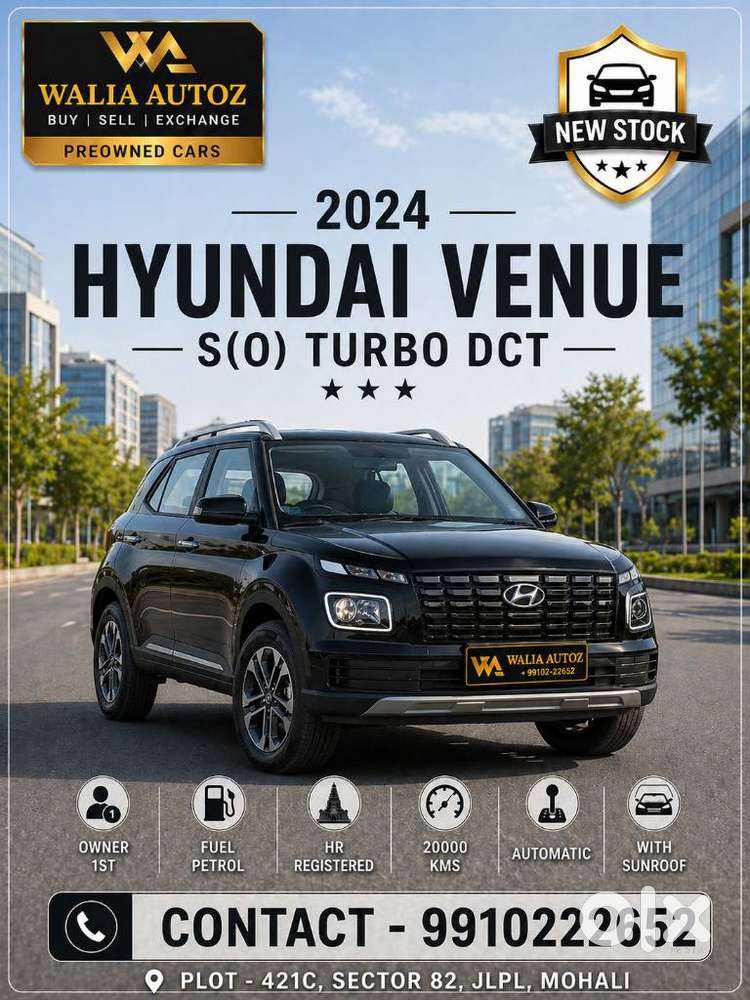 Hyundai Venue 1.0 S (o) Turbo Dct, 2024, Petrol