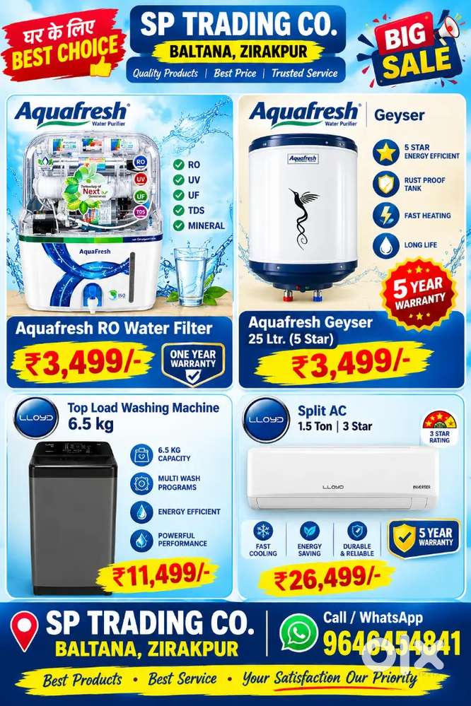 Aquafresh geyser25ltr brand new with 5star 5year warranty