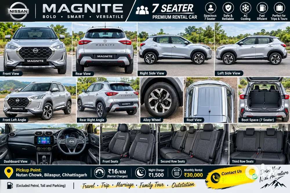 Nissan Gravite Car Available On Rent Bilaspur