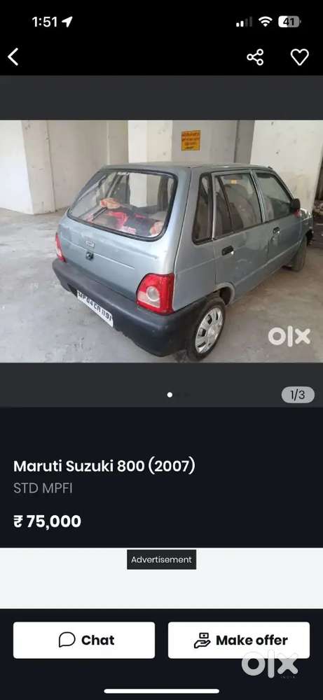 Maruti Suzuki 800 2007 Petrol/ Lpg Well Maintained/ Rc Me भी Lpg