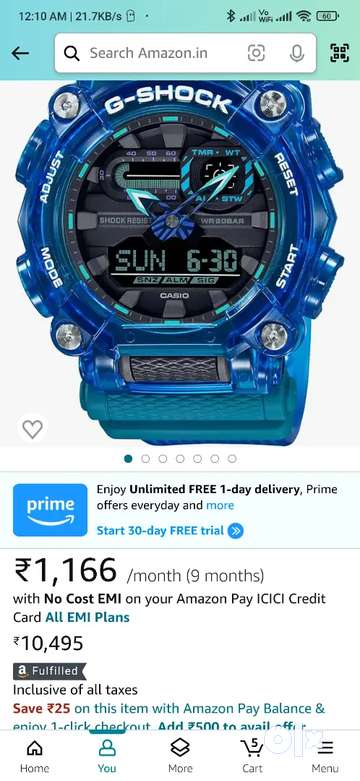 G shock best sale metallic blue