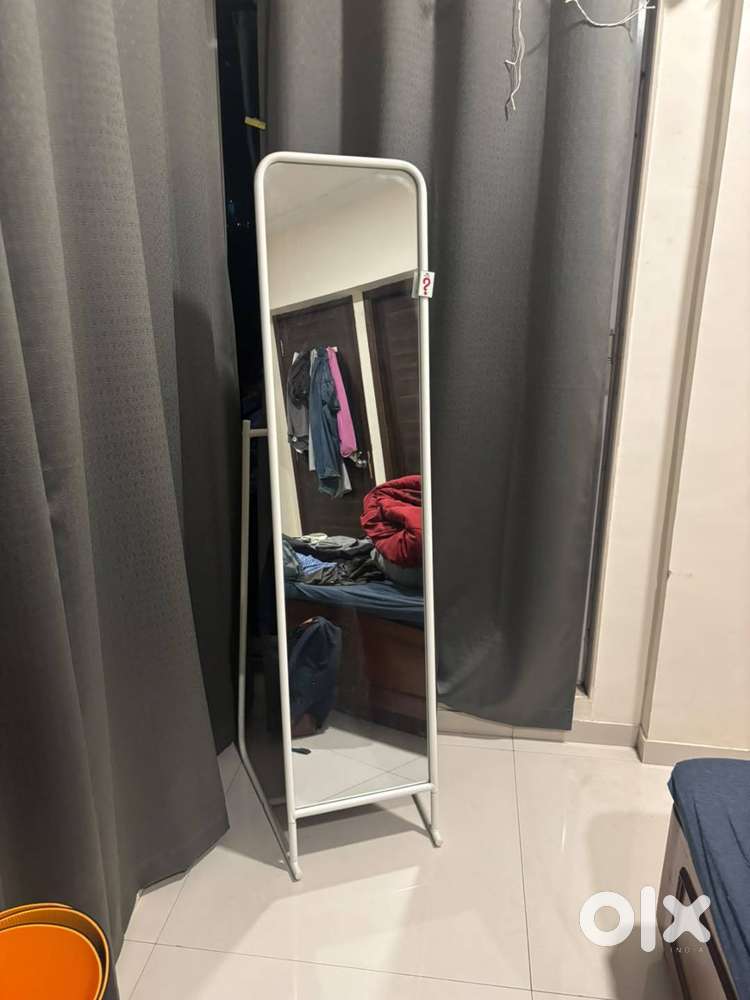 IKEA KNAPPER Standing Mirror (White) &ndash; 1 year old