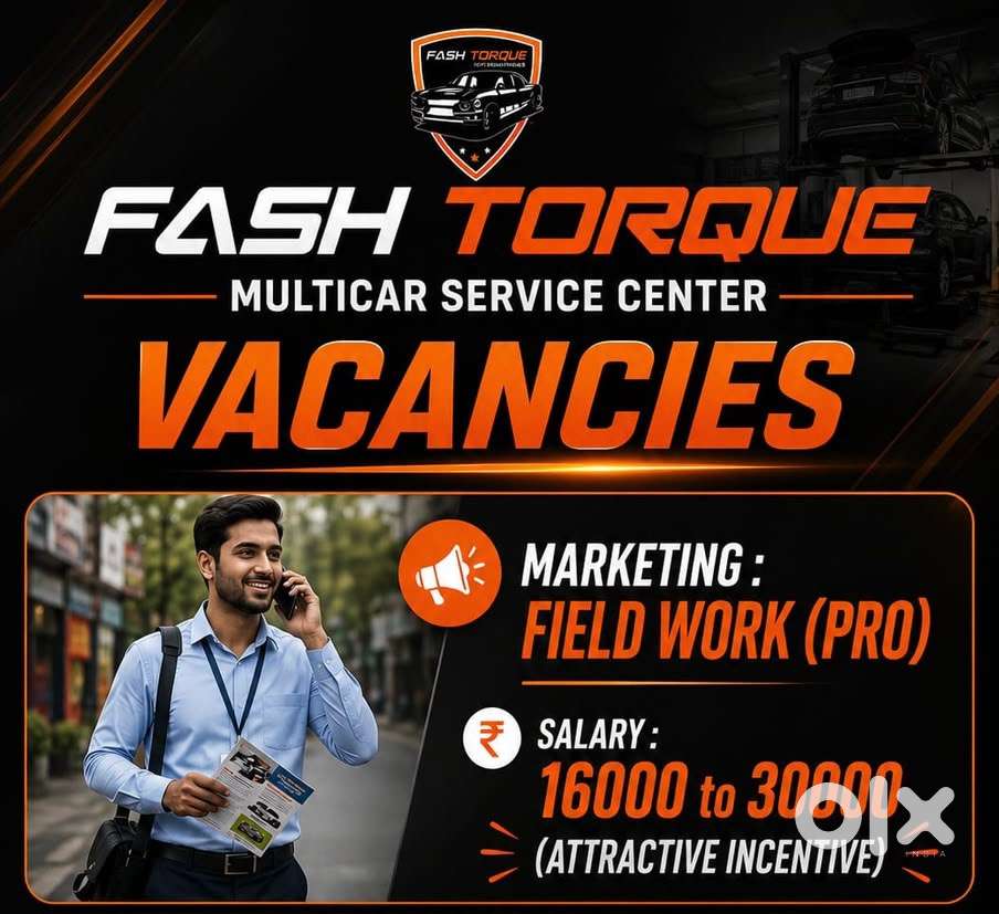 Marketing(PRO)salary & attractive incentive, multi car service center
