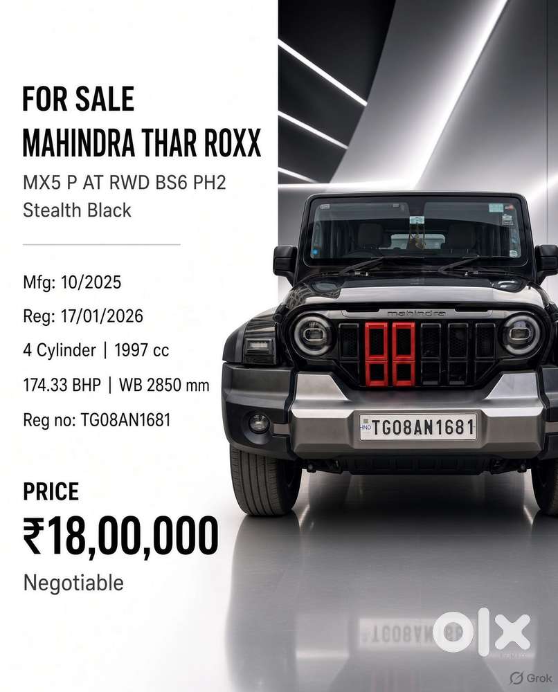 Mahindra Thar Roxx Mx5 Rwd, 2025, Petrol