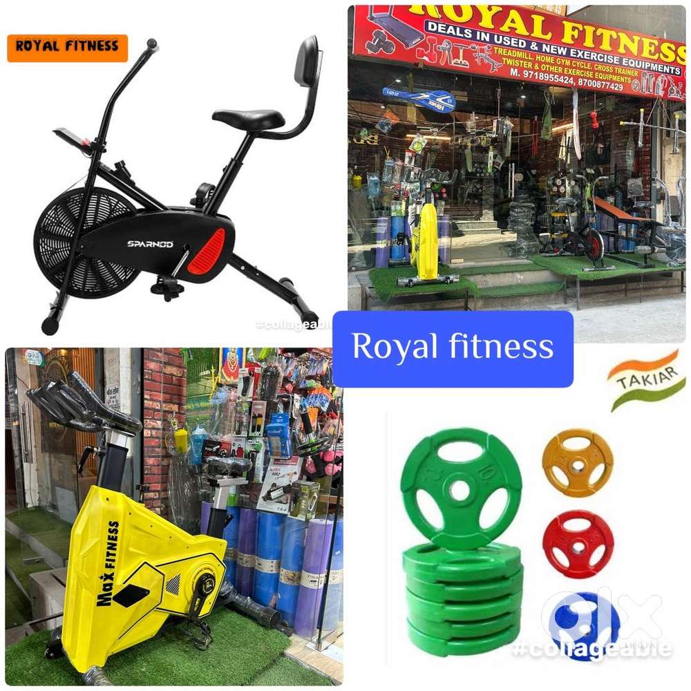 All gym equipment exercise cycle and treadmill available