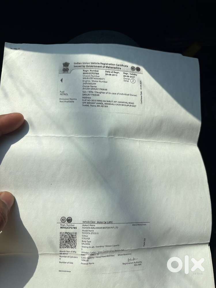 Toyota Etios 1.5 Petrol 2012