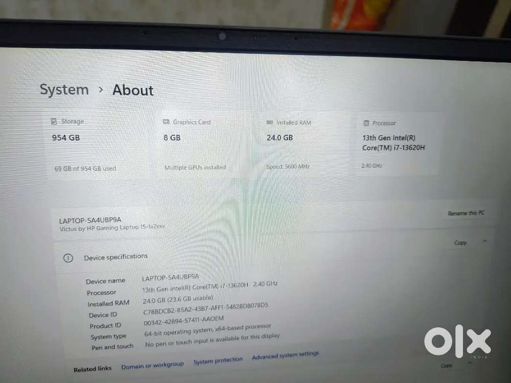 Hp victus i7 13th gen h
