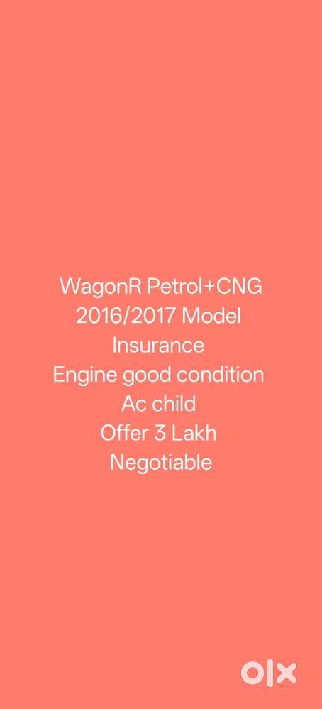 Maruti Suzuki Wagon R Lxi 2017 Cng 3rd Owner