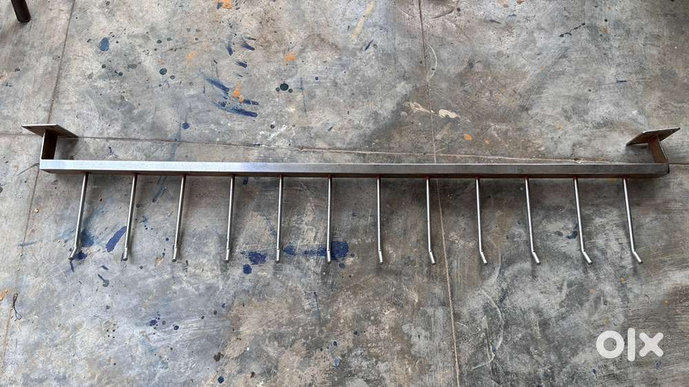 Stainless Steel Wall-Mounted Hanging Rack with Hooks - Other Household ...