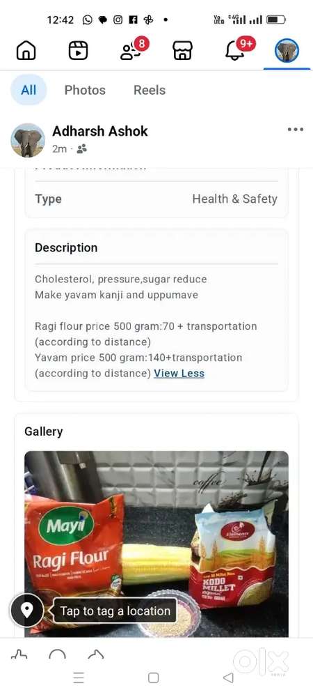 Selling Ragi Flour And Yavam