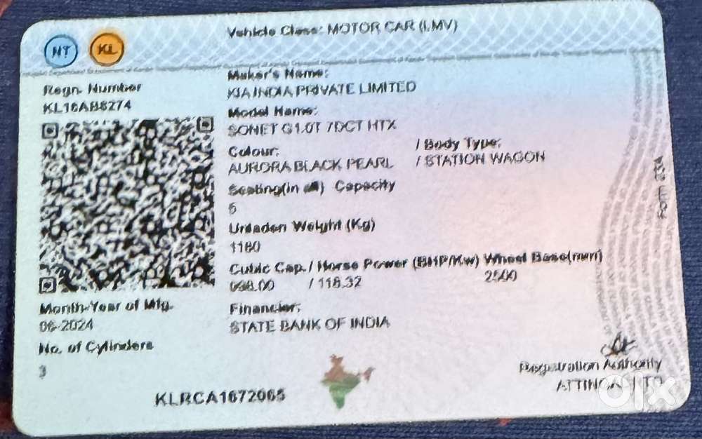 Kia Sonet Htx D, 2024, Petrol