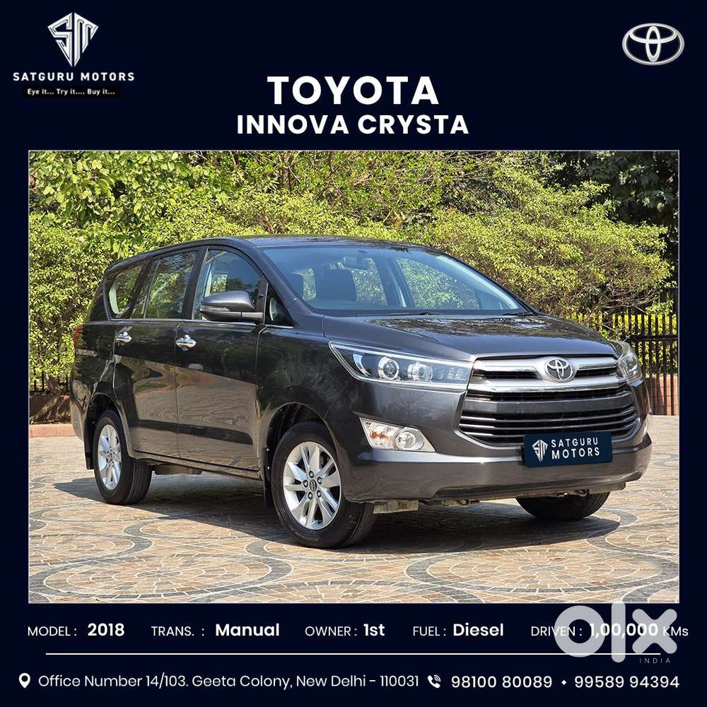 Toyota Innova Crysta 2.4 V 7 Str, 2018, Diesel