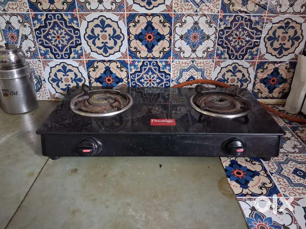 A two burner prestige glass cooktop
