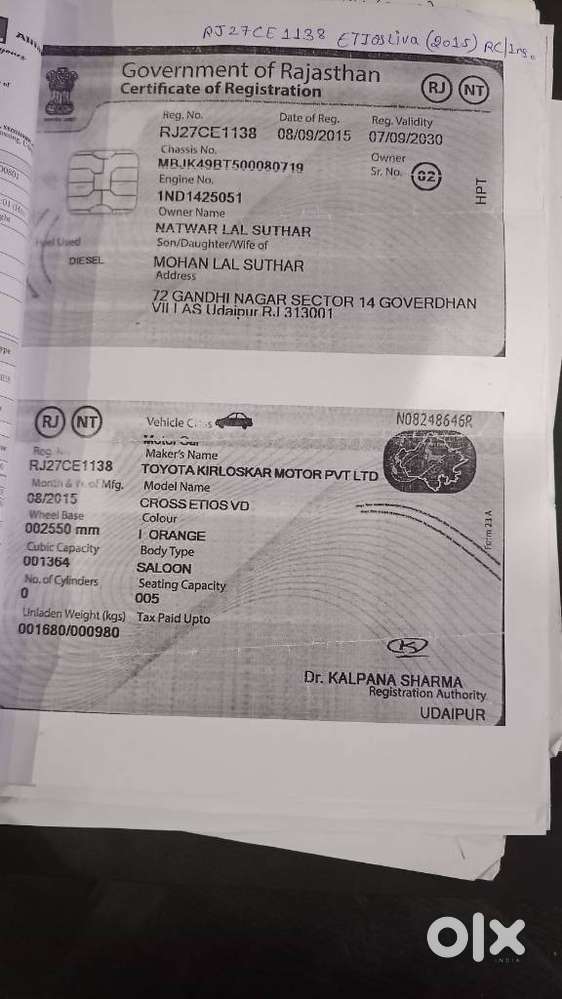 Toyota Etios Cross 1.4l Vd, 2015, Diesel