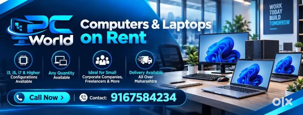 Branded slim *Laptop Cpu Led Dell hp Lenovo i3 i5 i7* a2z Rent emi av