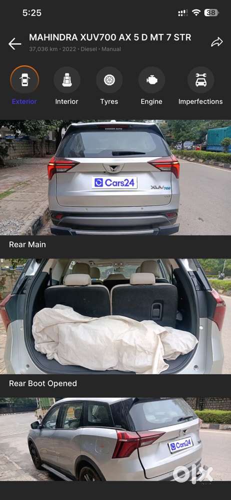 Mahindra Xuv700 2022 Diesel Mt 7str 37000 Km Driven