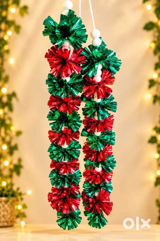Red & Green Decorative Mala | Festival Decoration