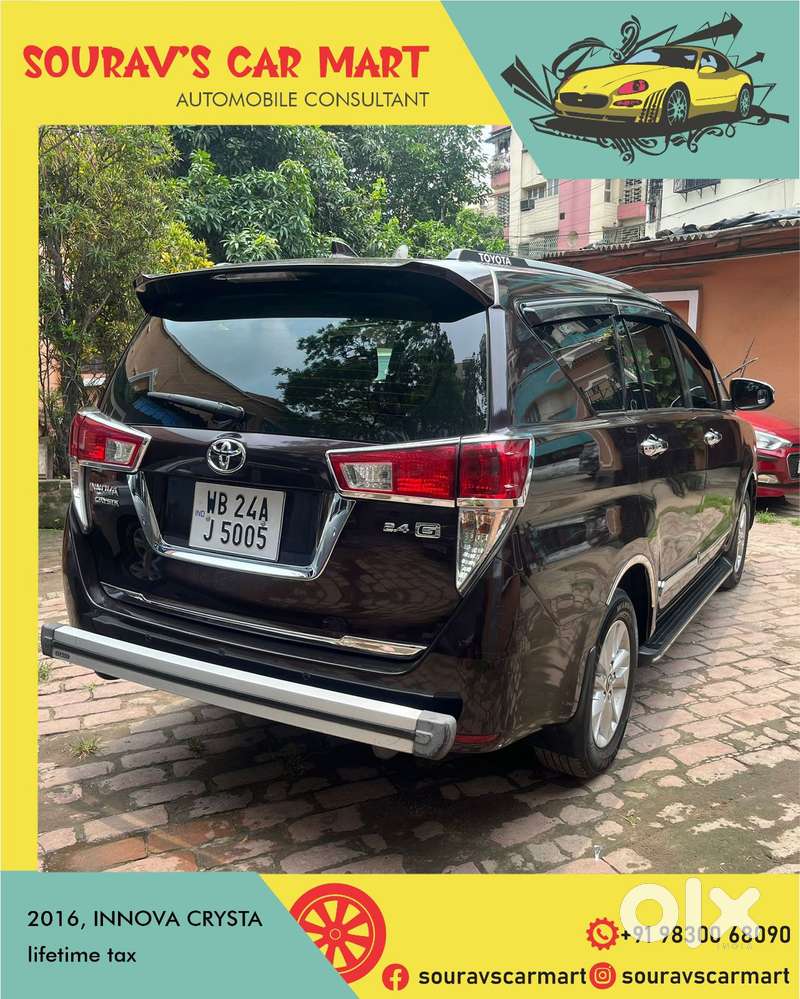 Toyota Innova Crysta 2.4 G Mt 8s, 2016, Diesel