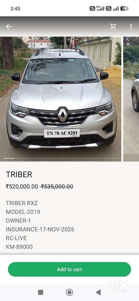 Renault Triber Rxz, 2019, Petrol