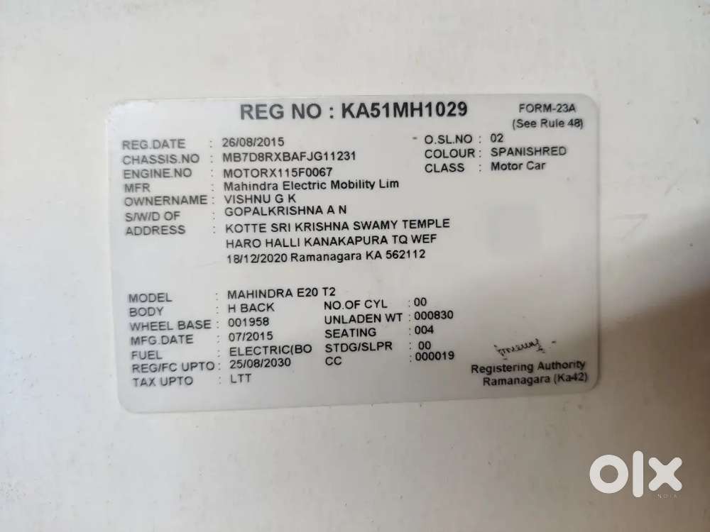 Mahindra E2o 2015 Electric 45000 Km Driven