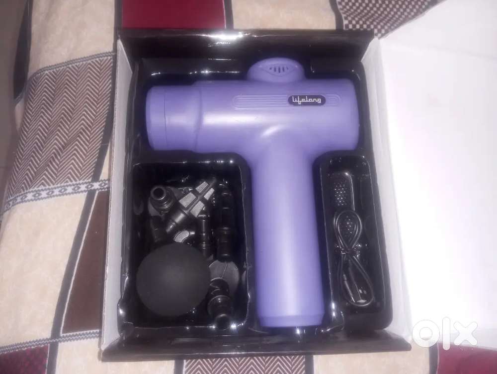 Lifelong Rechargeable Gun Massager | 6 Modes | 25W | Blue