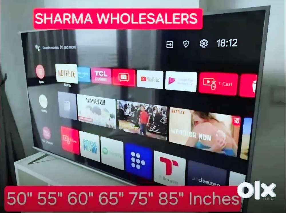 Brand new Ultra Smart Led tv frameless model oled display free deliver