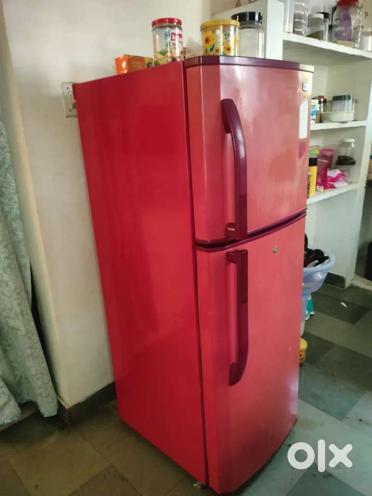 LG Red Double-Door Refrigerator - Excellent Condition