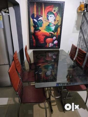 Olx glass deals dining table