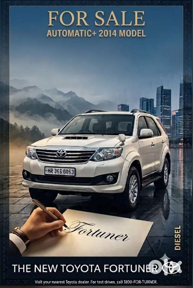 Vvip No 0063 Toyota Fortuner 3.0 At 2014 Model 4x2 Very Good Condition