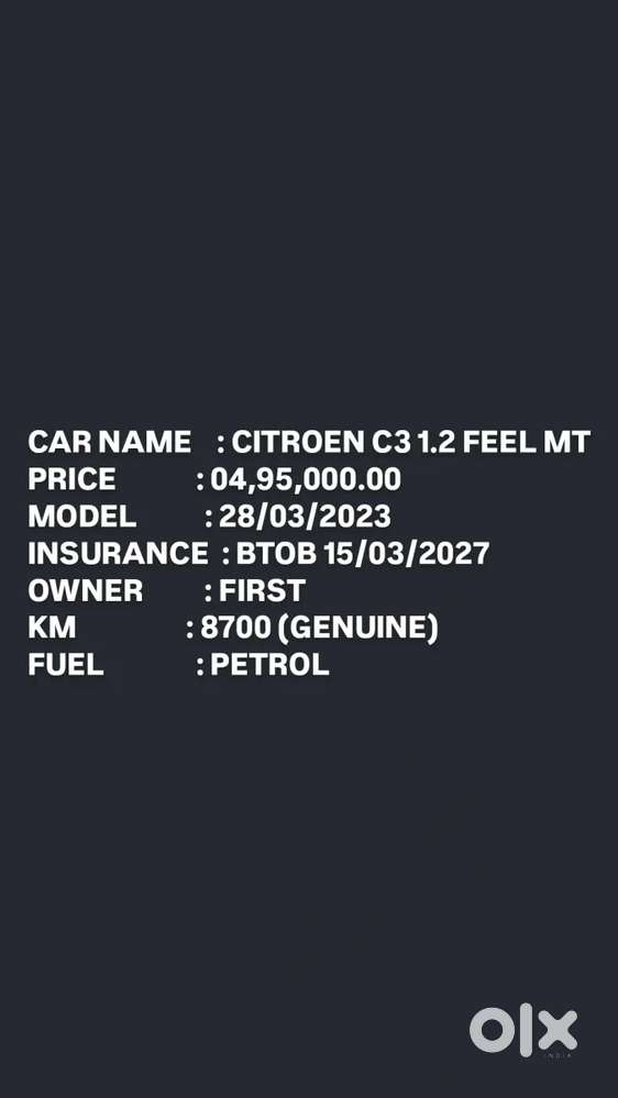 Citroen C3 Feel 1.2 Petrol, 2023, Petrol