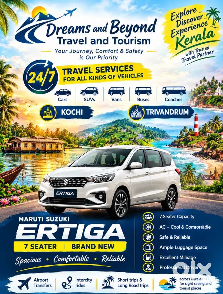 24/7 travel services for all kinds of Taxi Services 
-  Kerala