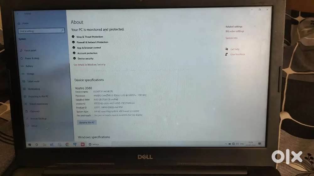Vostro 3580  intel(R) Core(TM) i5 -8265U