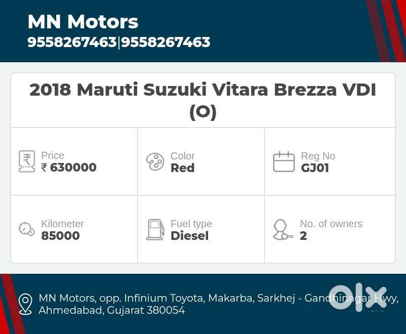 Maruti Suzuki Vitara Brezza Vdi (o), 2018, Diesel