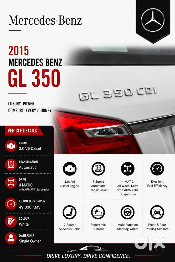Mercedes-benz Gl-class 3.0 350 Cdi 4matic, 2015, Diesel