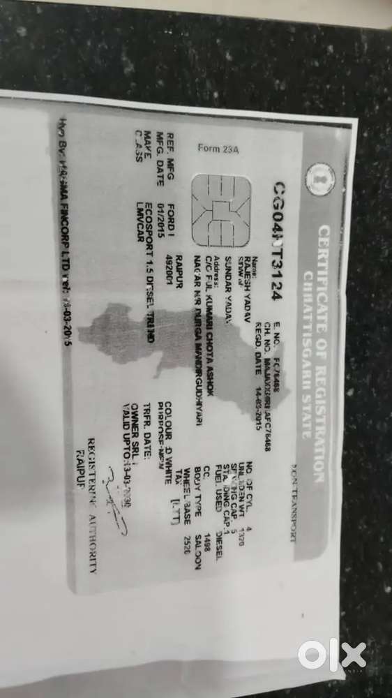 Ford Ecosport 2015 Diesel Well Maintained