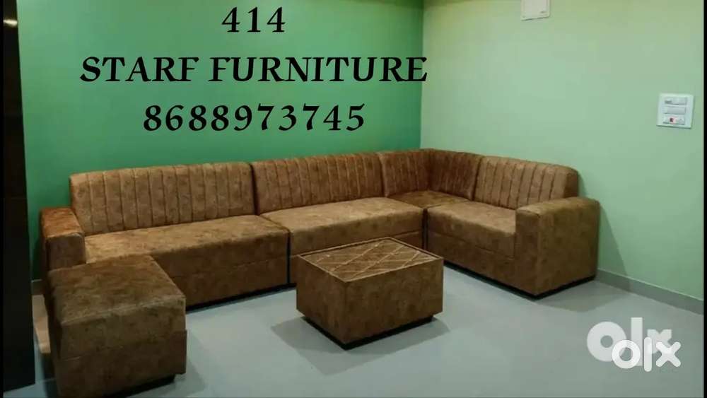 Strypes model L shape sofa set available in starf furniture Sofa