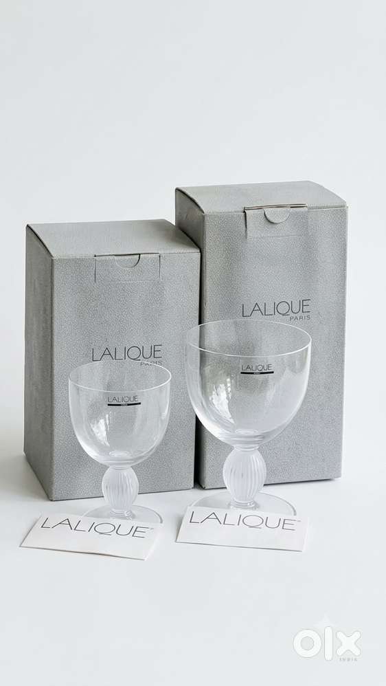 Luxury Lalique Langeais Crystal Goblet - Brand New Box Piece