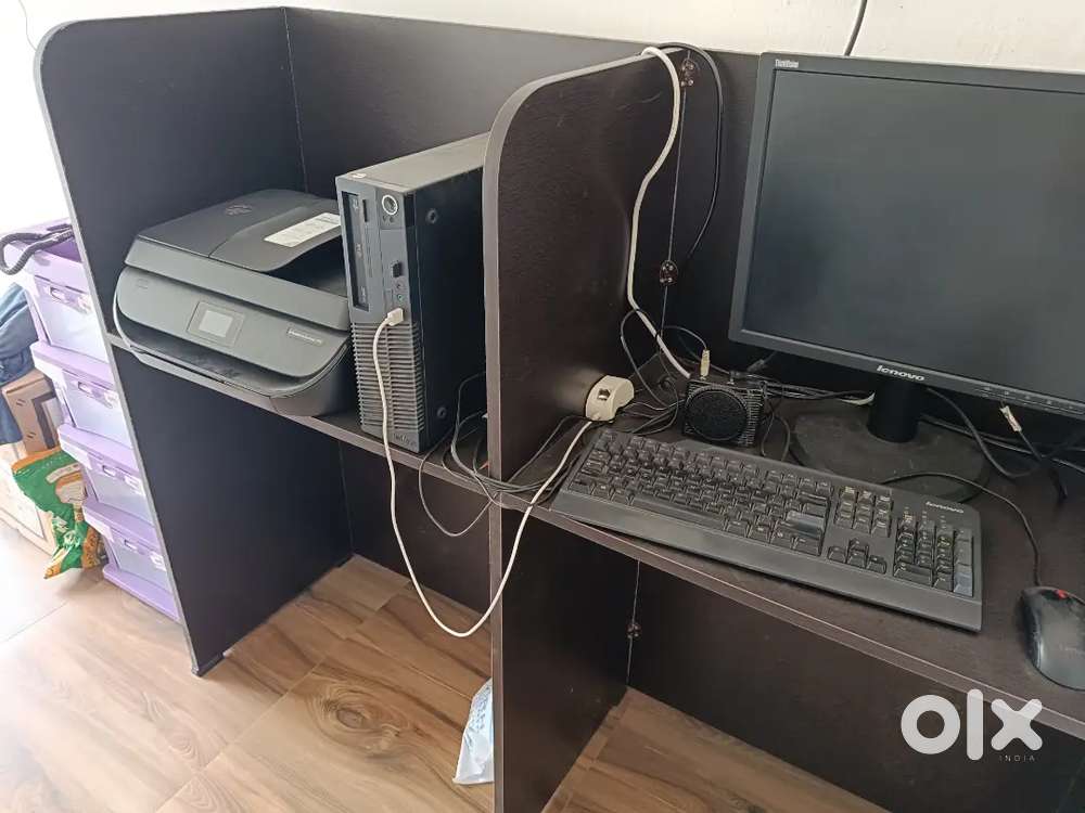 Two slots computer table with printer - Hard Disks, Printers & Monitors ...